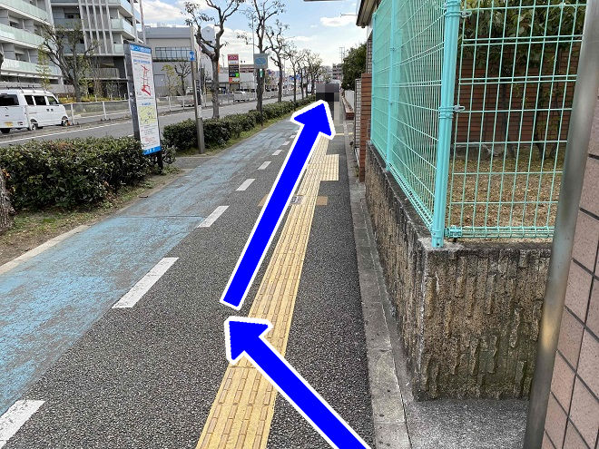 新金岡駅からのアクセス03徒歩